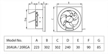 KDK 20RGA Ventilating Fan (Reversible) 8", view 3