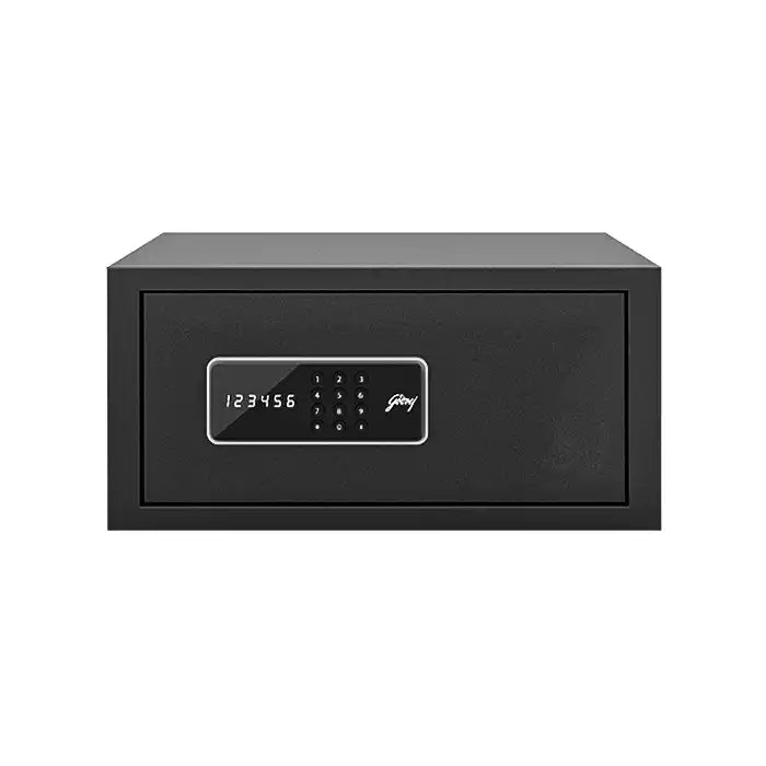 Godrej NX Pro 25L digital home safe, Ebony, front view. Elite Radio Sri Lanka.