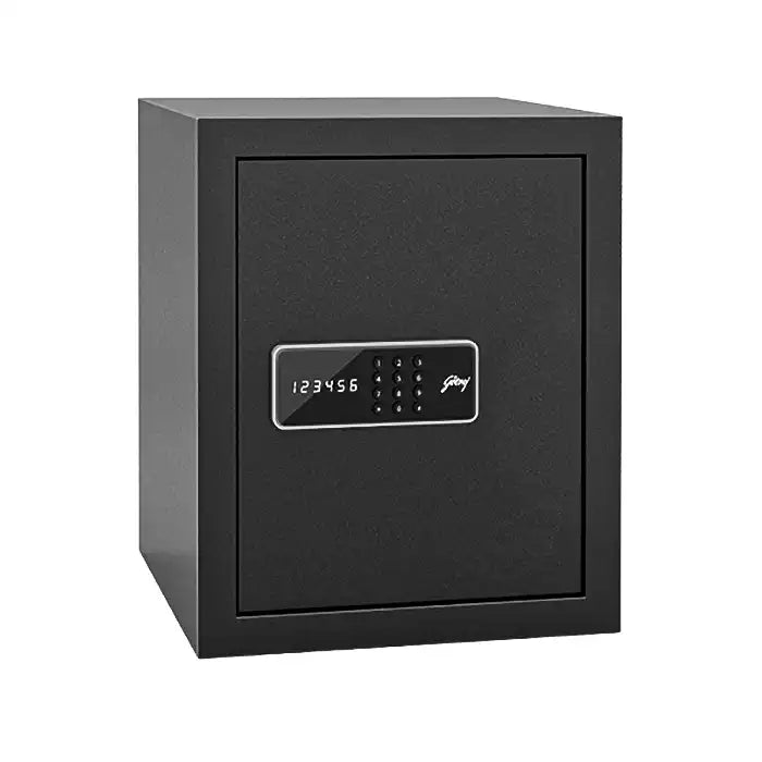 Godrej NX Pro 40L digital home safe, Ebony, front view. Elite Radio Sri Lanka.