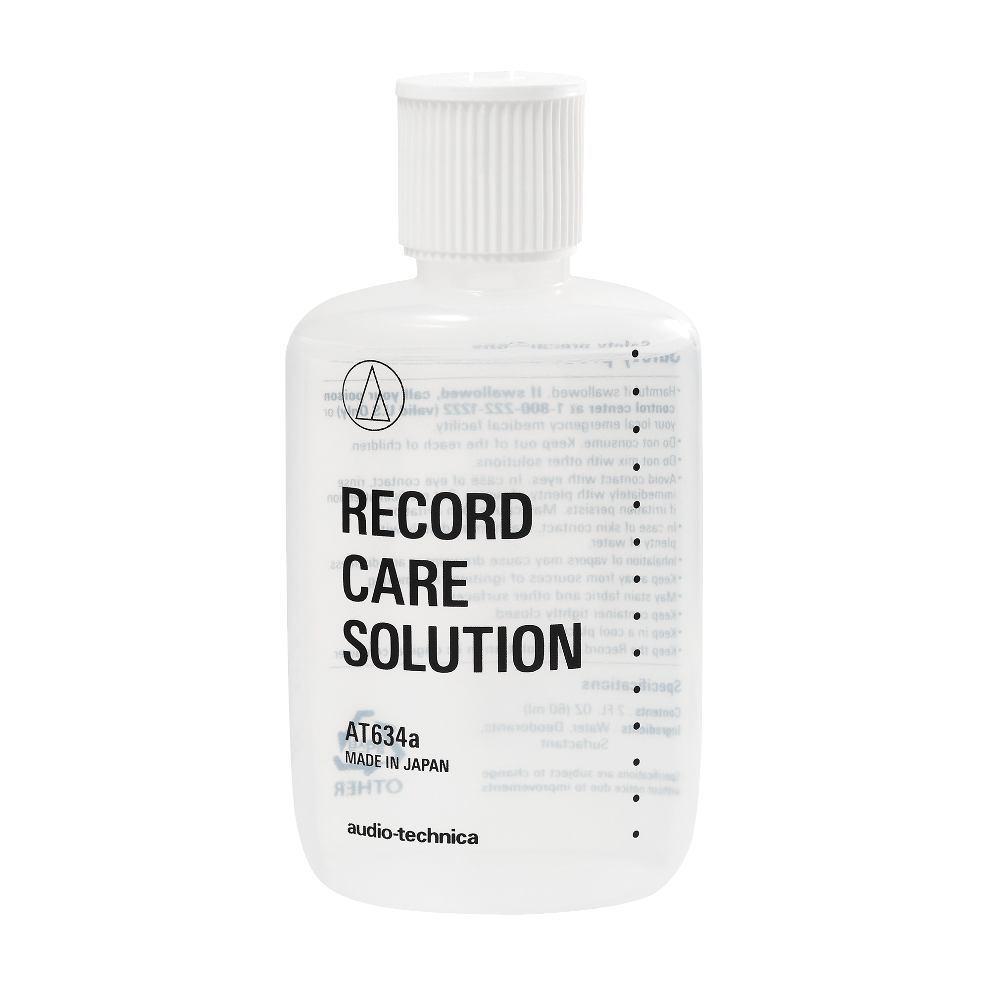 Audio-Technica AT634A-EX record care solution in a white bottle labelled Record Care Solution. Elite Radio Sri Lanka.