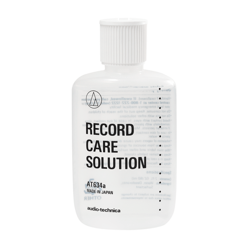 Audio-Technica AT634A-EX record care solution in a white bottle labelled Record Care Solution. Elite Radio Sri Lanka.