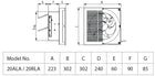 KDK 20RLA Ventilating Fan (Reversible Louver) 8", view 3