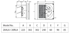 KDK 20RLA Ventilating Fan (Reversible Louver) 8", view 3