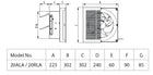 KDK 20ALA Ventilating Fan (Automatic Shutter Louver) 8", view 3