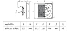 KDK 20ALA Ventilating Fan (Automatic Shutter Louver) 8", view 3