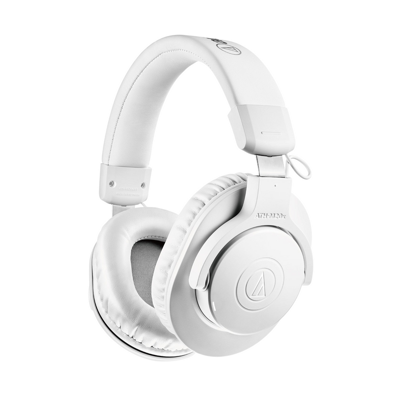 Elite Radio Audio-Technica ATH-M20xBT wireless over-ear monitor headphones in a clean white finish.