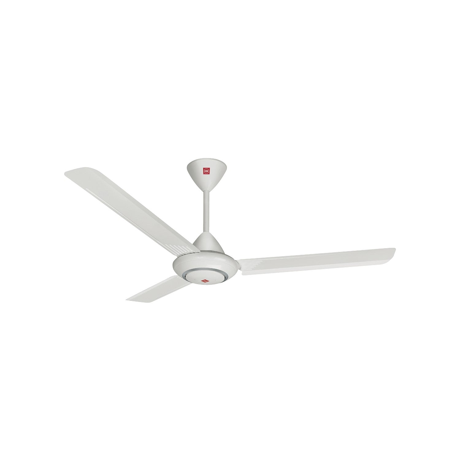 KDK Ceiling Fan M56RG, front view on white. Elite Radio.