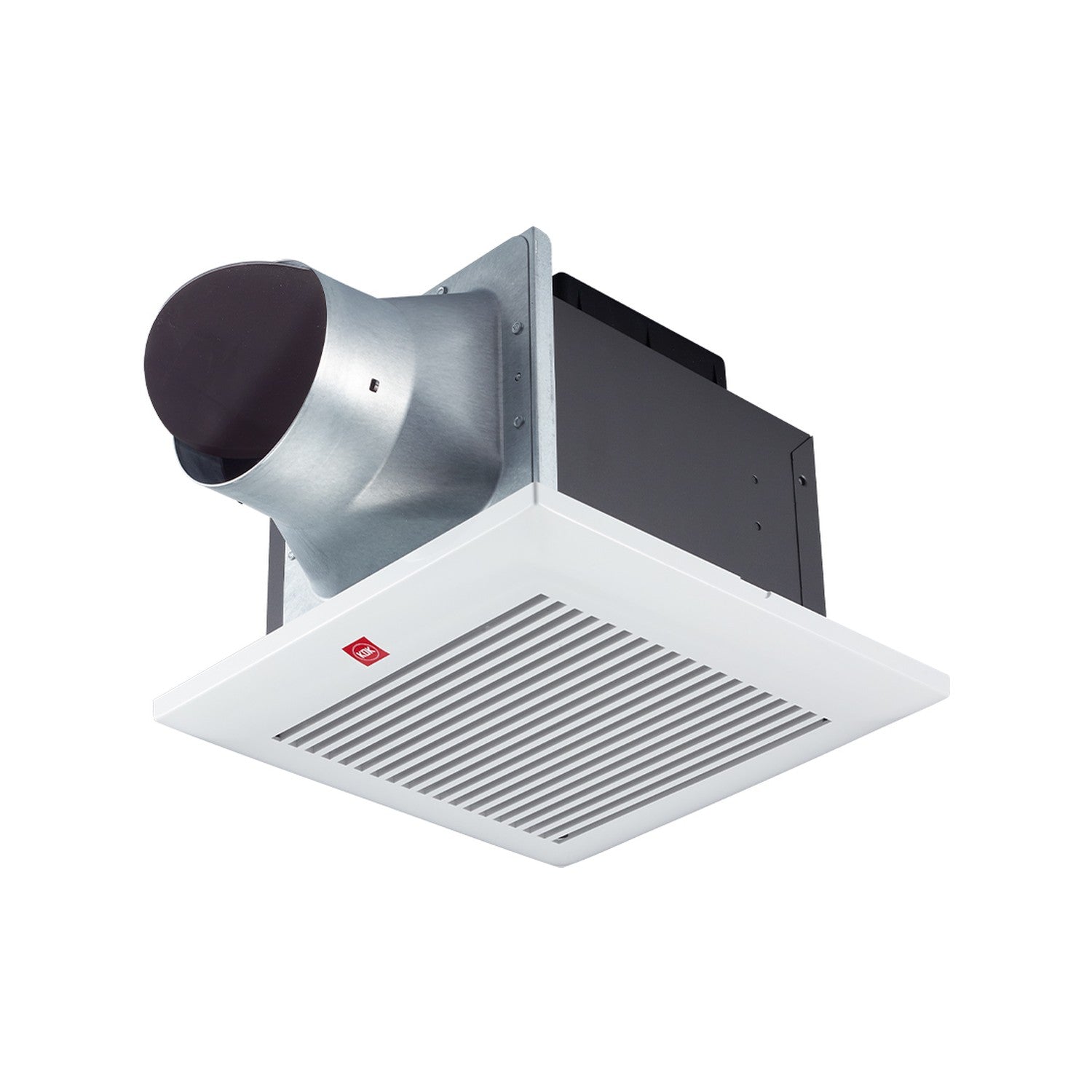KDK Exhaust Fan 17CUH, angled view on white. Elite Radio.
