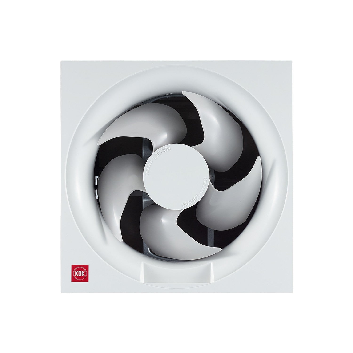 KDK Exhaust Fan 20AUA, front view on white. Elite Radio.