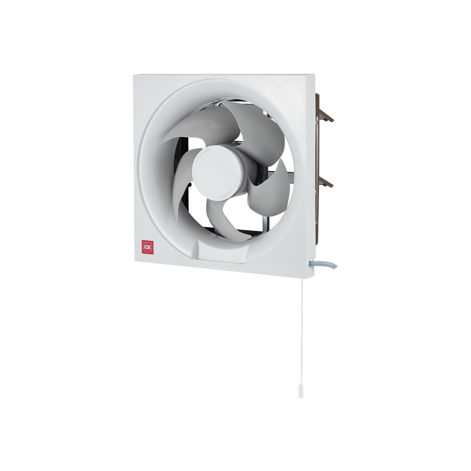 KDK Exhaust Fan 25RGA, front view on white. Elite Radio.