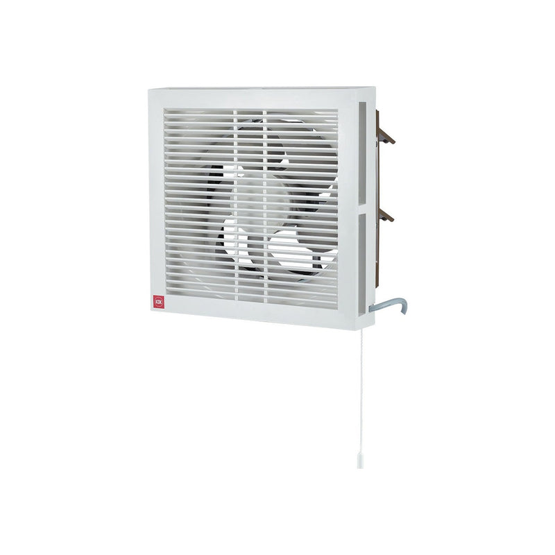 KDK Exhaust Fan 25RLA, front view on white. Elite Radio.