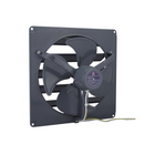 Elite Radio KDK 40KAQA industrial ventilating fan with grey metal wave-shaped blades and automatic shutter