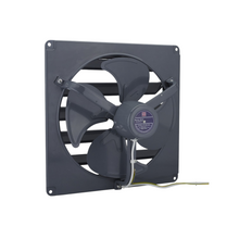 Elite Radio KDK 40KAQA industrial ventilating fan with grey metal wave-shaped blades and automatic shutter