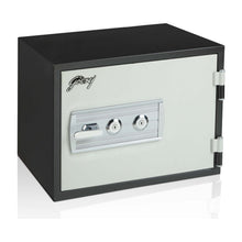 Godrej Safire 30H safe with 2-key lock, black and white finish