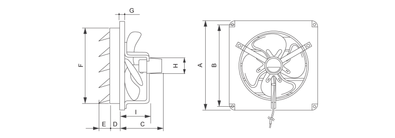 KDK 40KAQA Industrial Ventilating Fan (Shutter Series) 40 cm, view 3