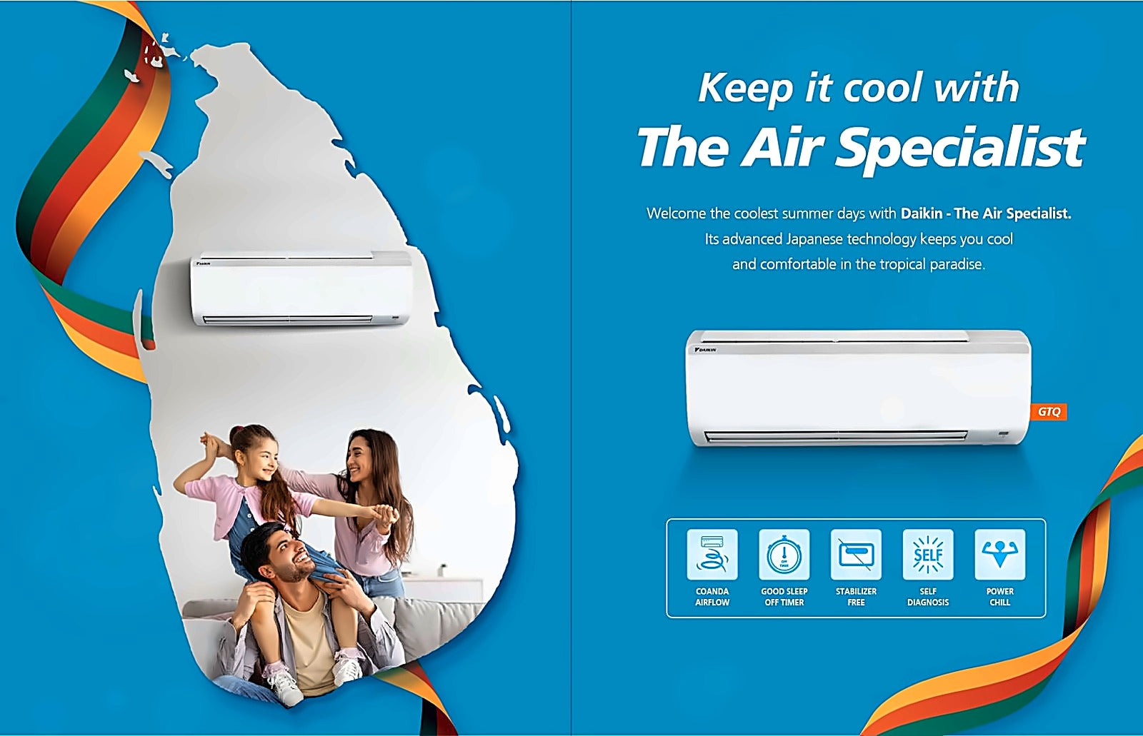 Daikin GTQ, the Air Specialist, advanced Japanese air conditioning
